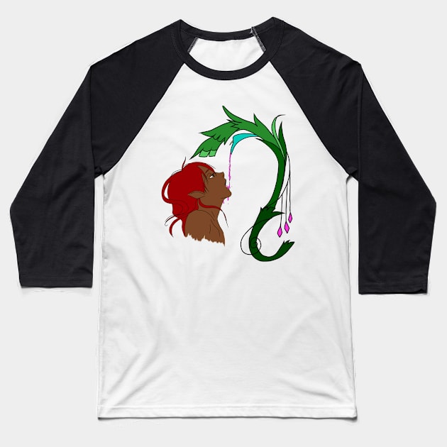 Copy of Elf drinking from a flower Baseball T-Shirt by RavenRarities